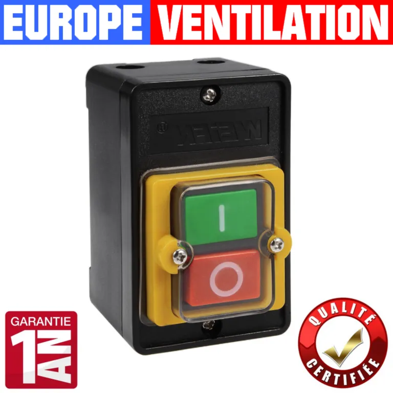 interrupteur on off marche arret hotte restaurant 230v - 400v cuisine professionnelle - monophase et triphase - 10A