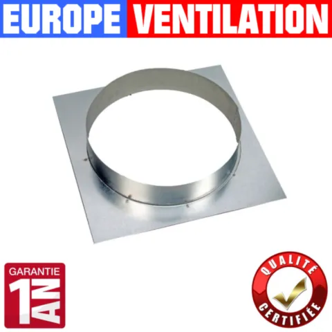 platine virole de raccordement pour hotte professionnelle