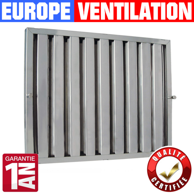 Filtre metallique inox pour hotte de cuisine professionnelle restaurant