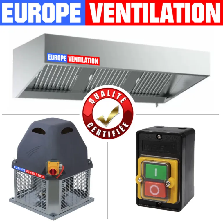 hotte professionnelle avec moteur tourelle