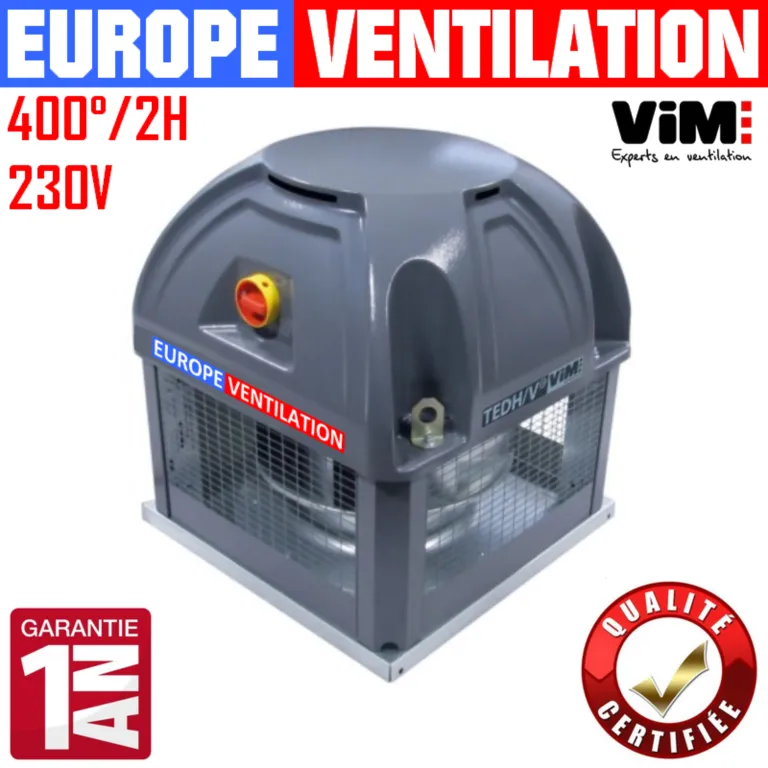 Tourelle d'extraction VIM TEDH 400 pour cuisine professionnelle 230V