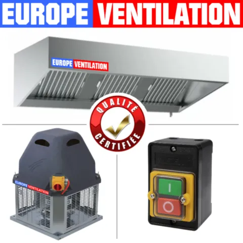 hotte professionnelle avec moteur tourelle