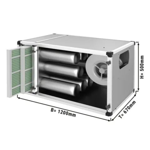 caisson charbon actif pour restaurant tubes