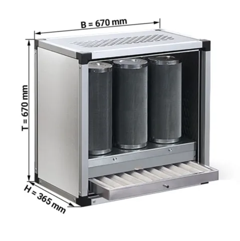 hotte pro avec charbons actifs pour restaurant