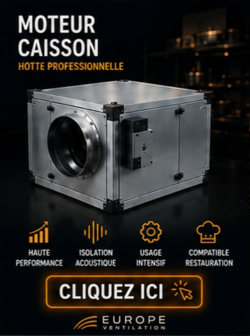CAISSON EXTRACTION POUR HOTTE PROFESSIONNELLE