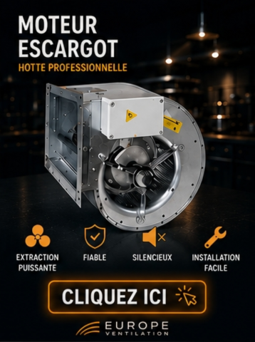 MOTO TURBINE VENTILATEUR HOTTE PROFESSIONNELLE