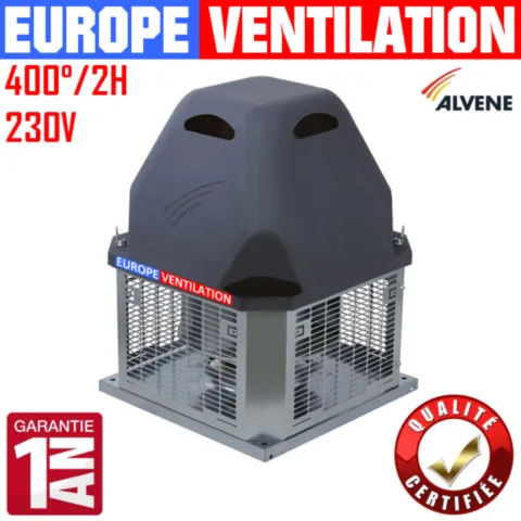 Tourelle d'extraction ALVENE EMMOS 032 pour cuisine professionnelle 230v - 1500 m3/h sans cadenas